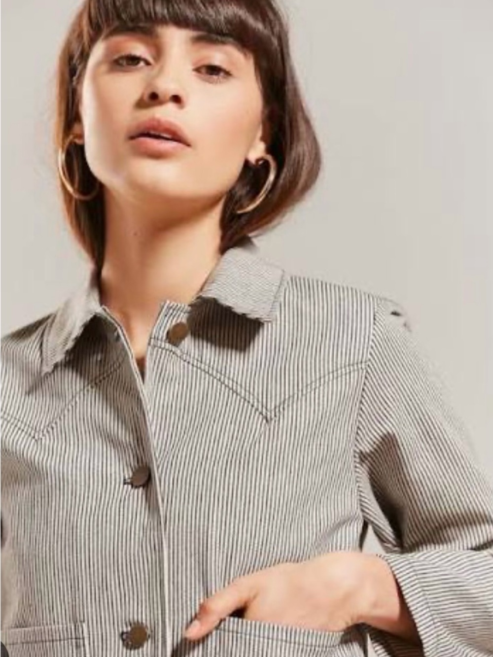 Lykke Wullf Striped Ranch Jacket L - Picture 7 of 7